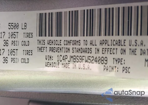 2015 Jeep Cherokee Trailhawk z USA, uszkodzony, nr VIN 1C4PJMBS9FW524089